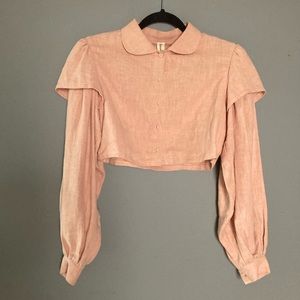 Samantha Pleet cropped linen jacket prairie small